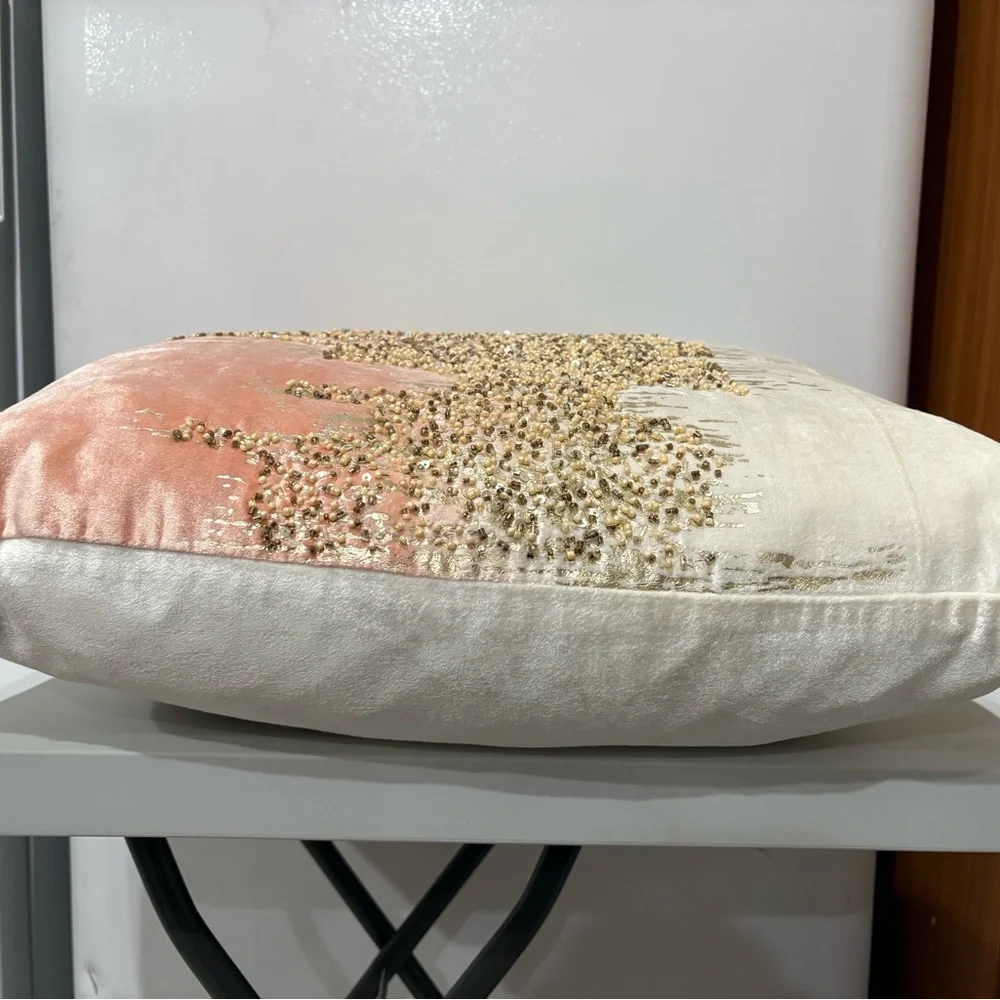 Z Gallerie Joie De Vivre 22” Pillow Blush